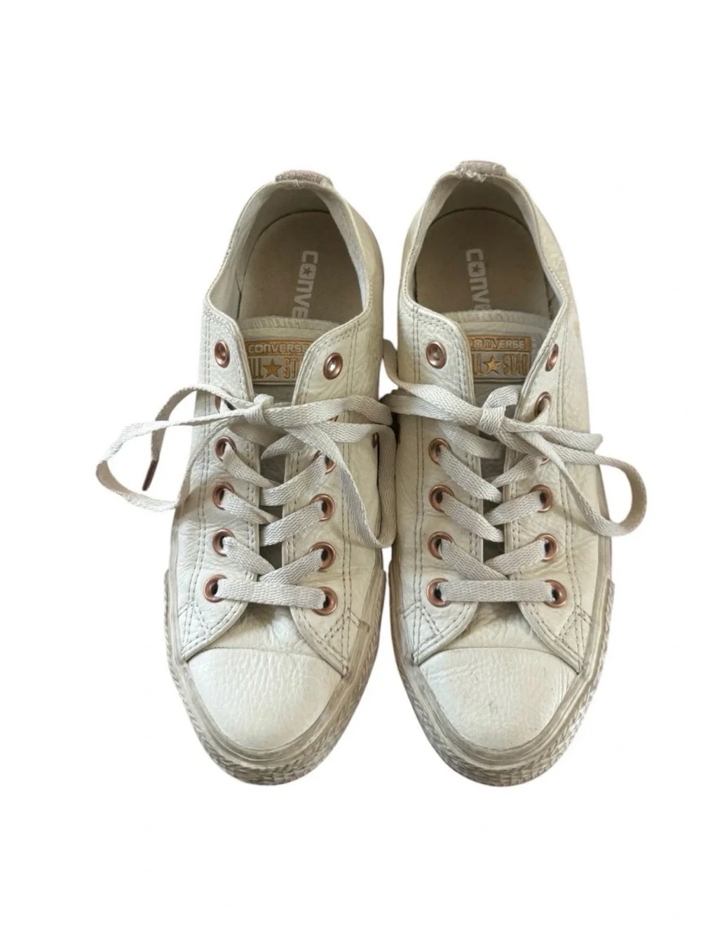 Converse Chuck Taylor All Star low-top sneakers in ivory leather Size 8 Women’s